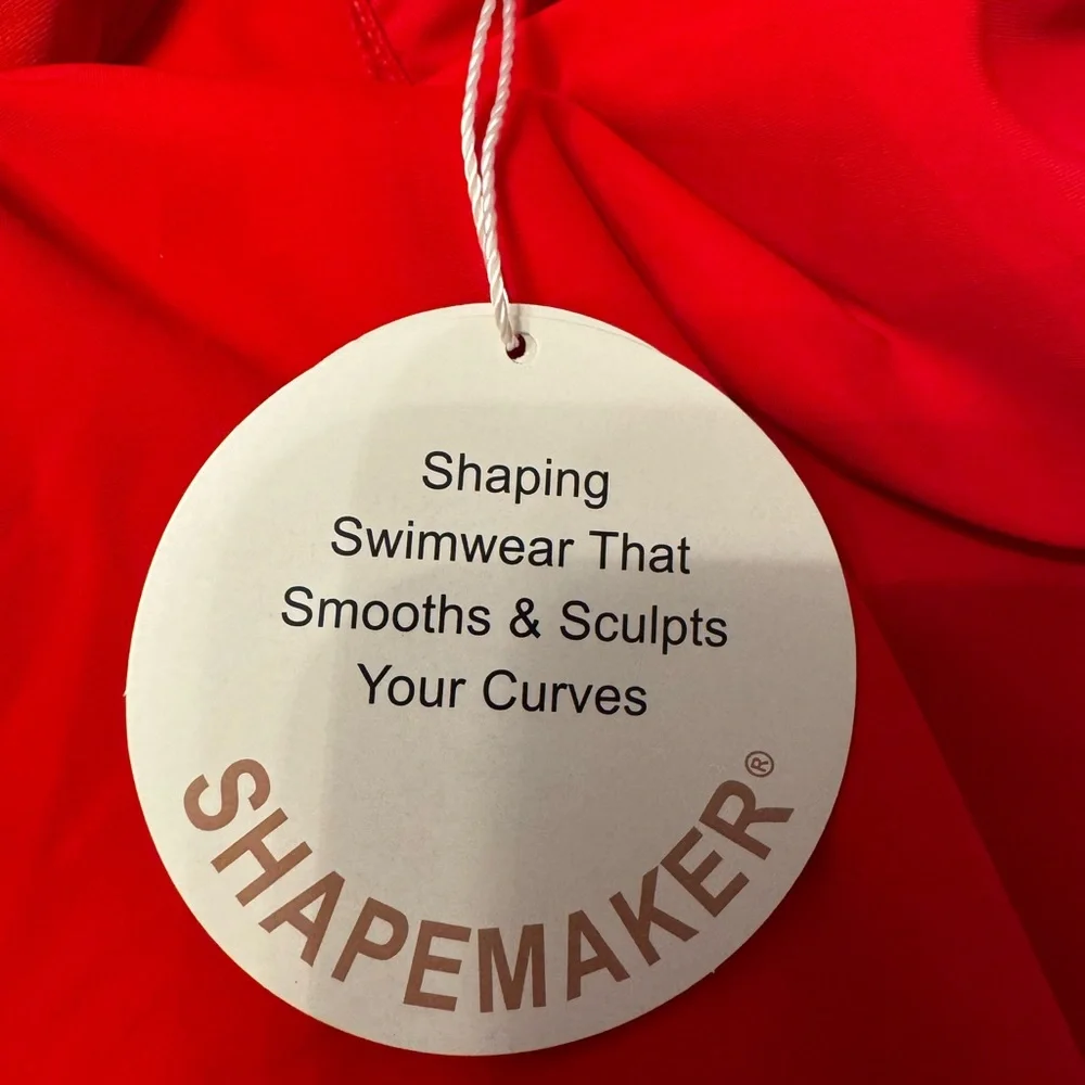 Coco Contours by Coco Reef Red Asymmetric One Piece Swimsuit 10/34C - Picture 7 of 10